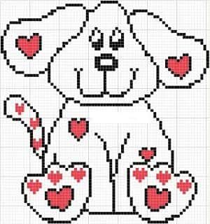 Coloriage Chien amoureux à imprimer et colorier