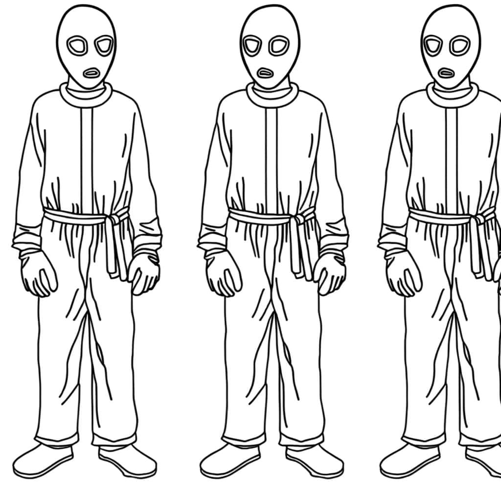 Coloriage Trois braqueurs à imprimer et colorier