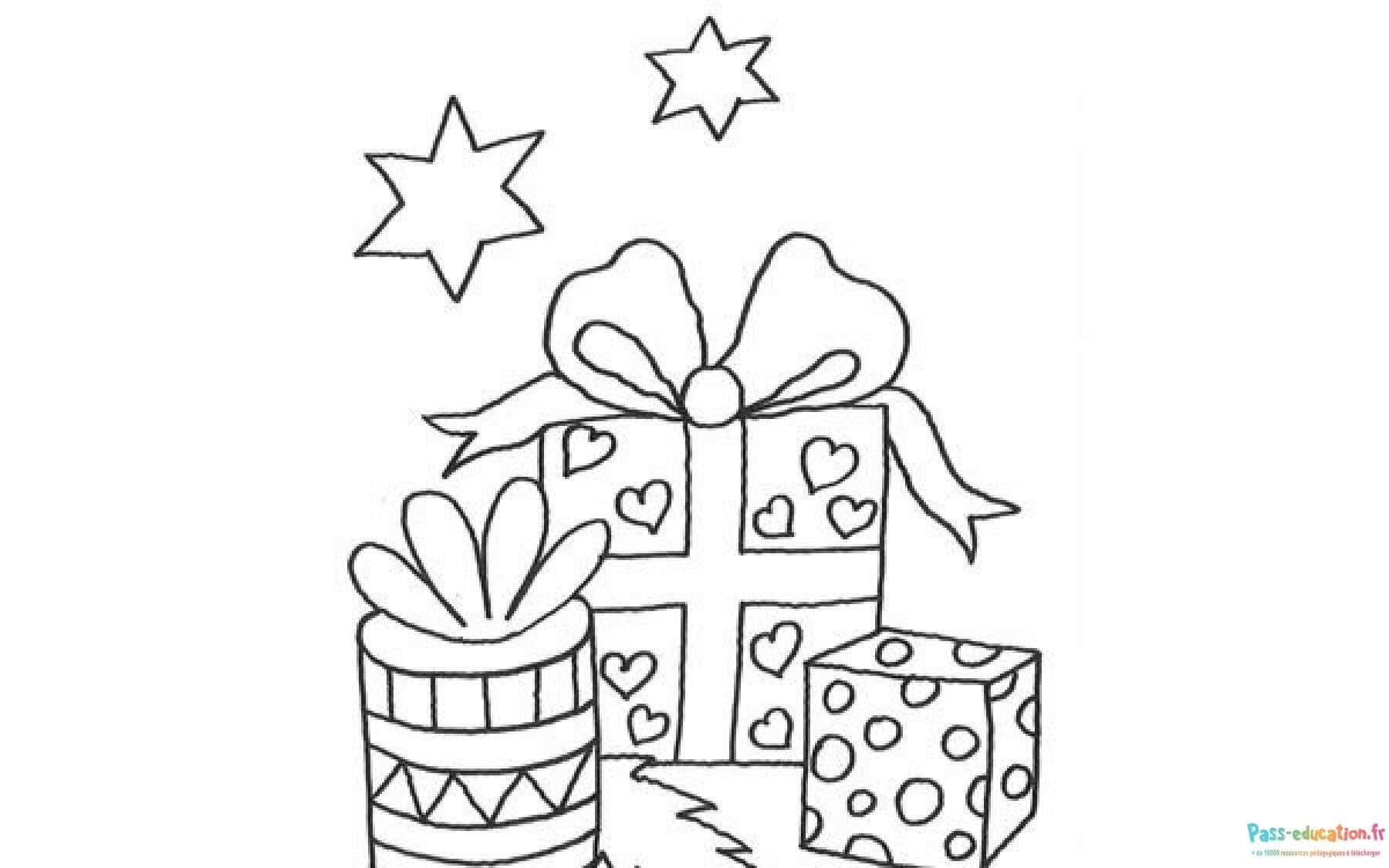 Coloriage Cadeaux festifs à imprimer et colorier