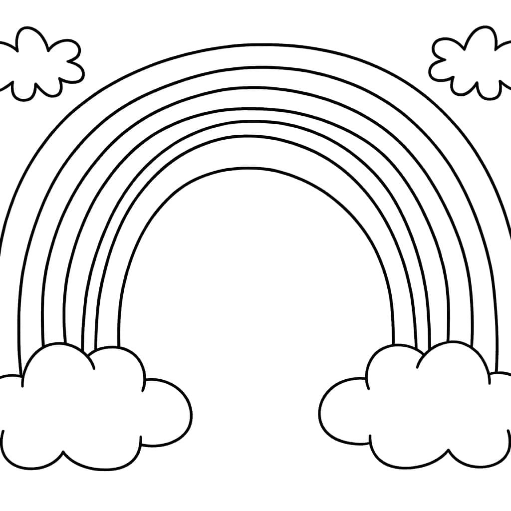 Coloriage Arc-en-ciel à imprimer et colorier