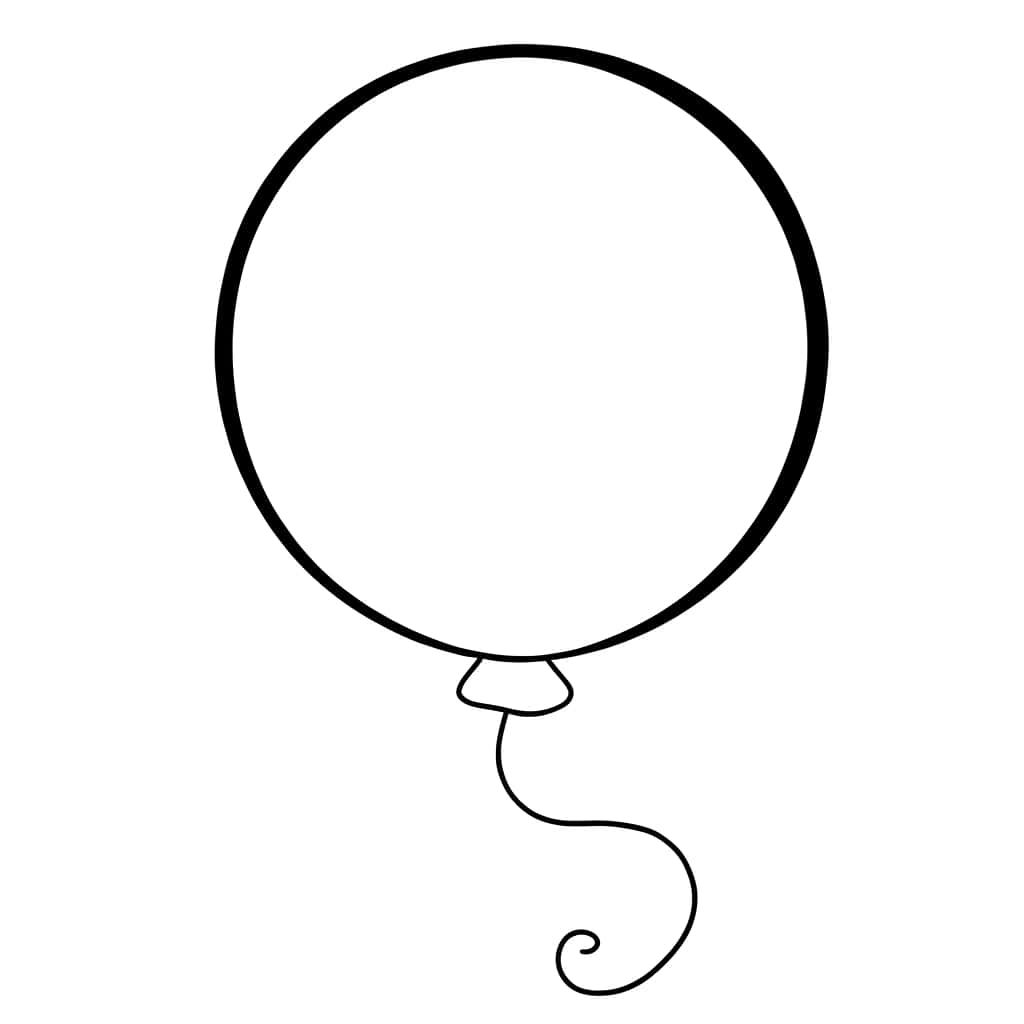 Coloriage Ballon simple à imprimer et colorier