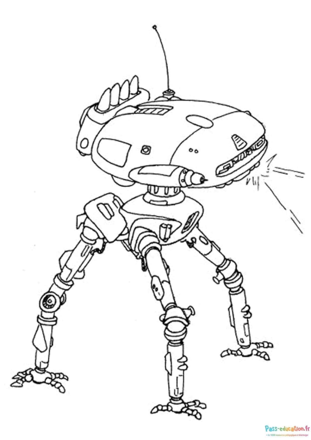 Coloriage Robot explorateur à imprimer et colorier