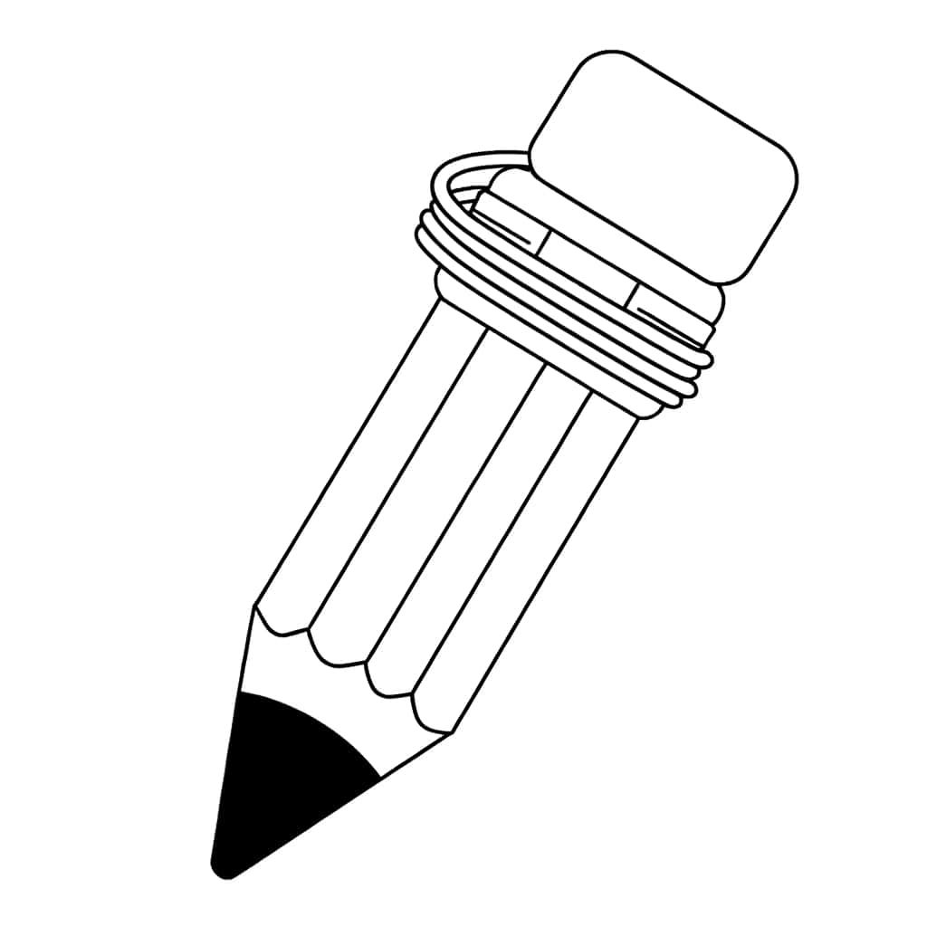 Coloriage Crayon à papier à imprimer et colorier