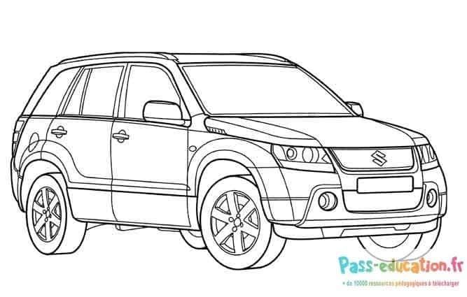 Coloriage SUV à colorier à imprimer et colorier