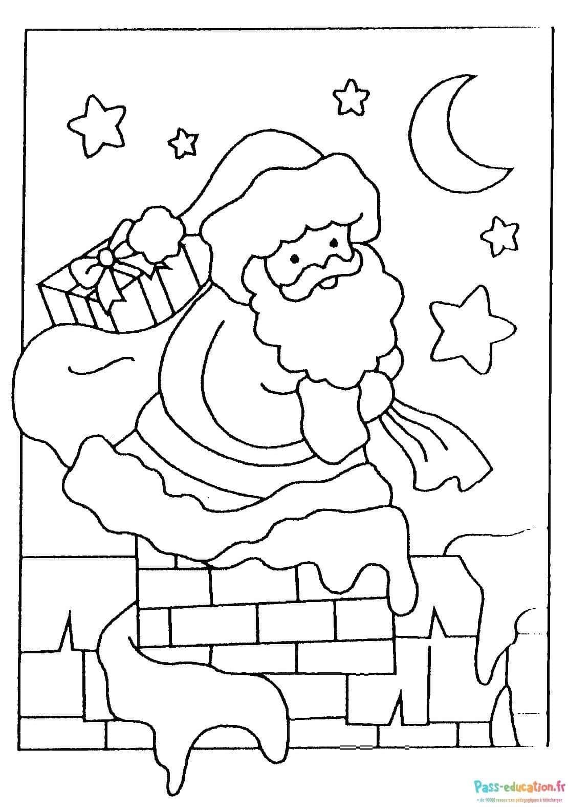 Coloriage Santa Claus à imprimer et colorier