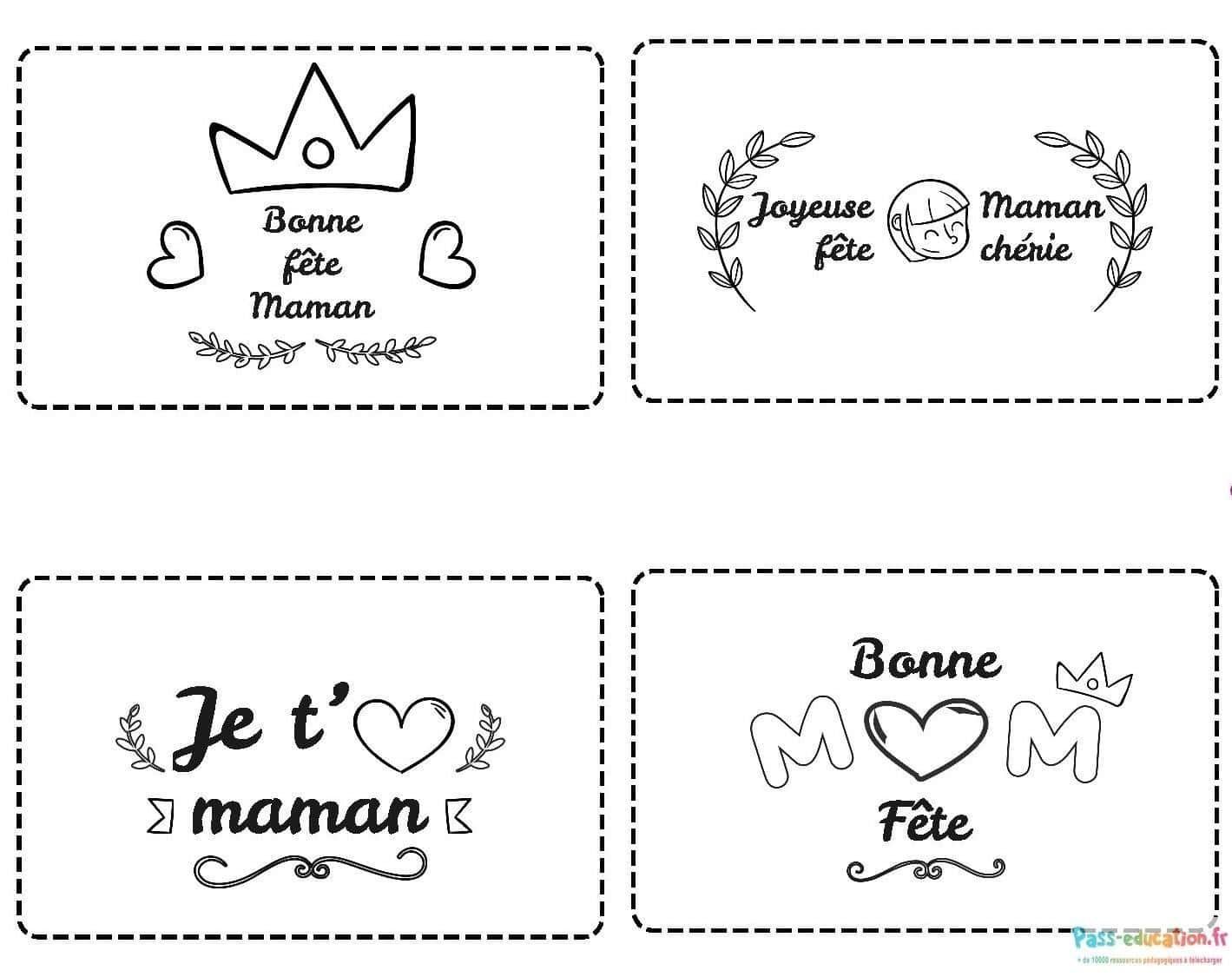 Coloriage Fête des Mères à imprimer et colorier