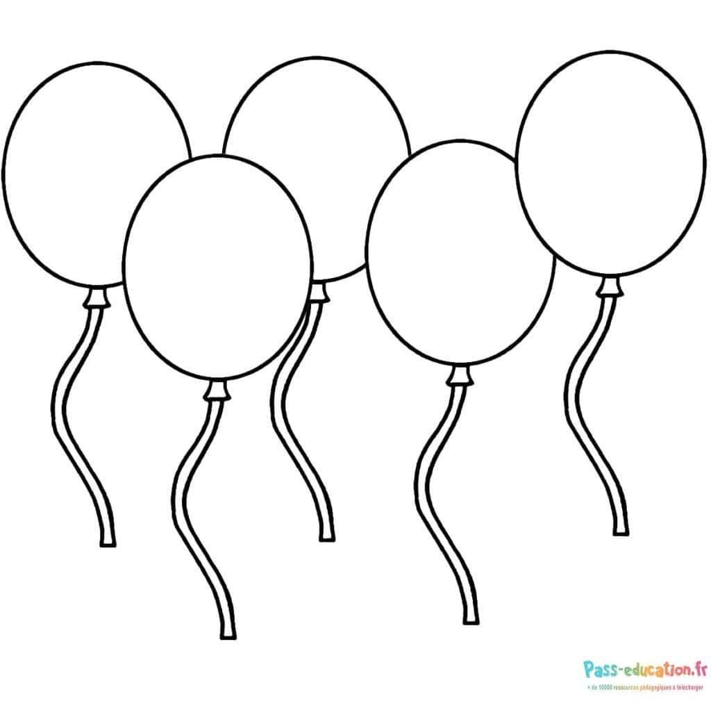 Coloriage Ballons en ligne à imprimer et colorier