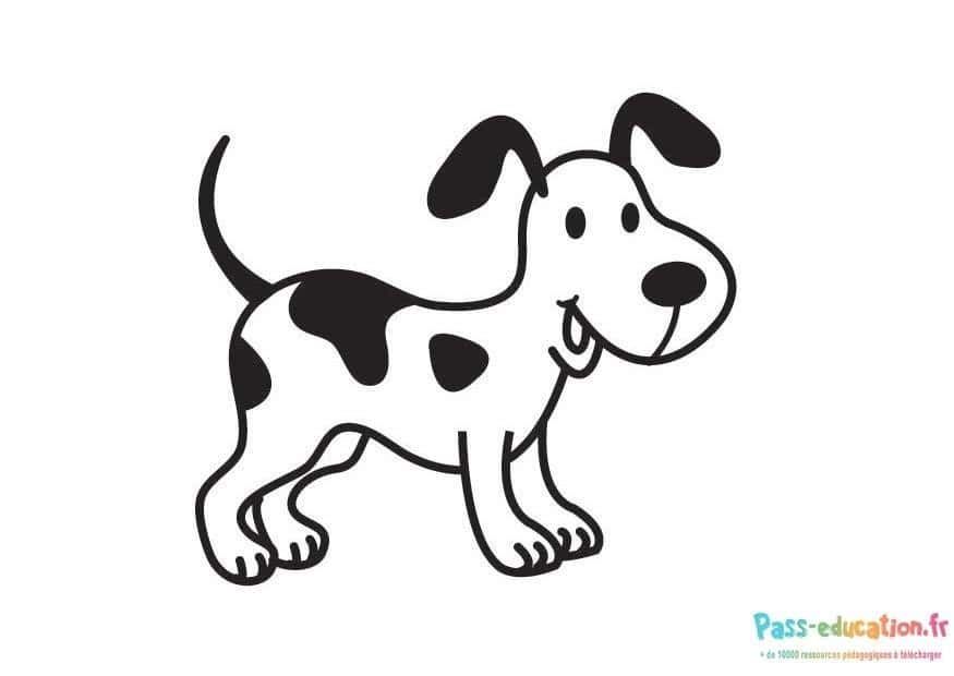 Coloriage Chien tacheté à imprimer et colorier