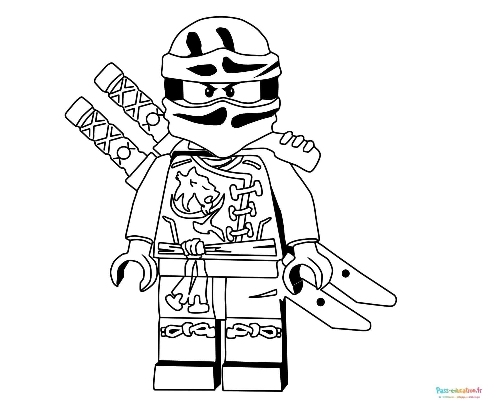 Coloriage Ninja en action à imprimer et colorier
