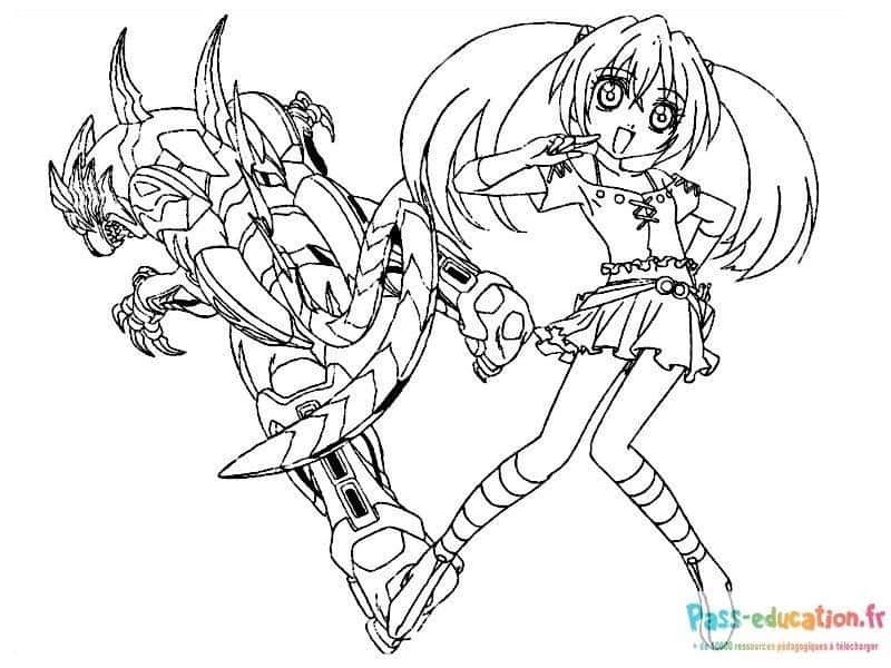 Coloriage Duo Bakugan à imprimer et colorier