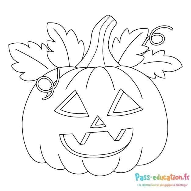 Coloriage Citrouille Halloween à imprimer et colorier