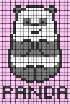 Coloriage Panda Pixelisé à imprimer et colorier
