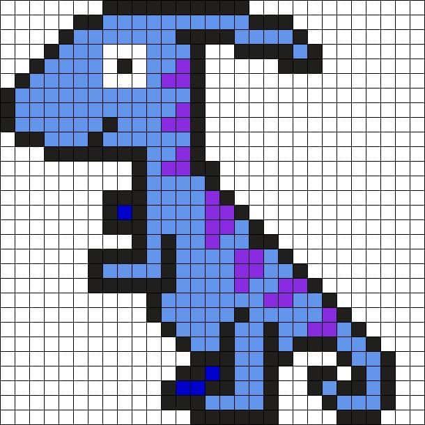 Coloriage Dinosaure bleu à imprimer et colorier