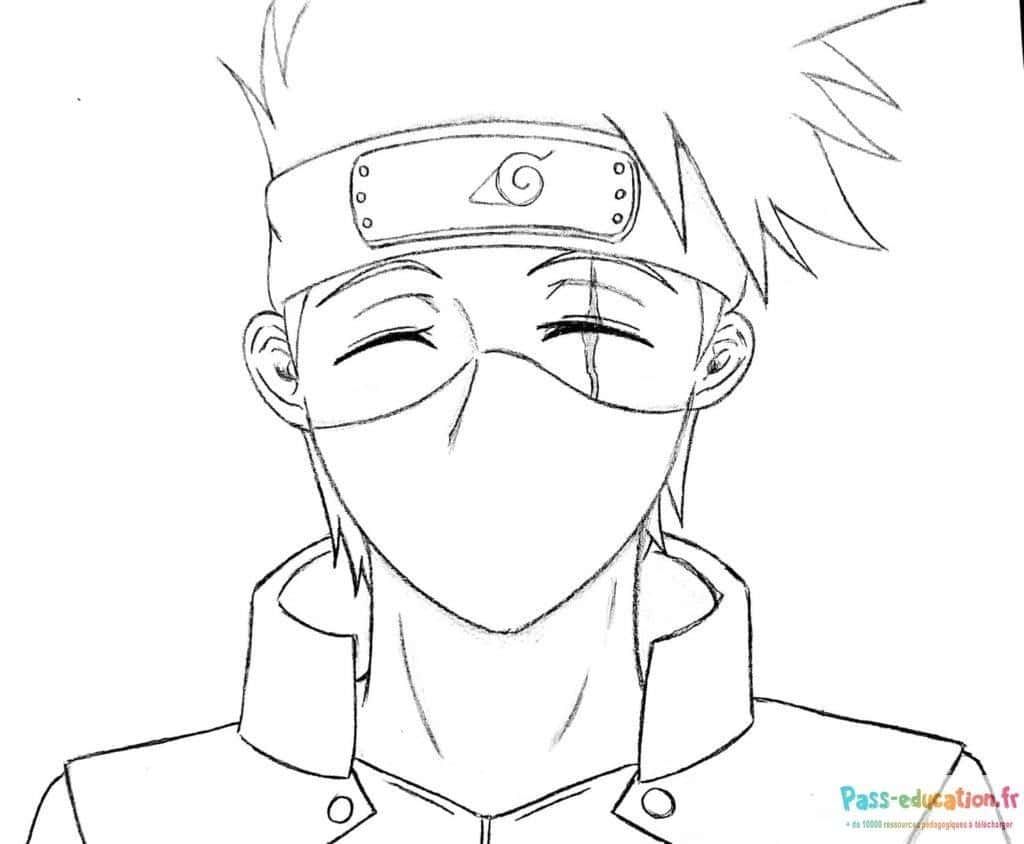 Coloriage Dessin Kakashi à imprimer et colorier