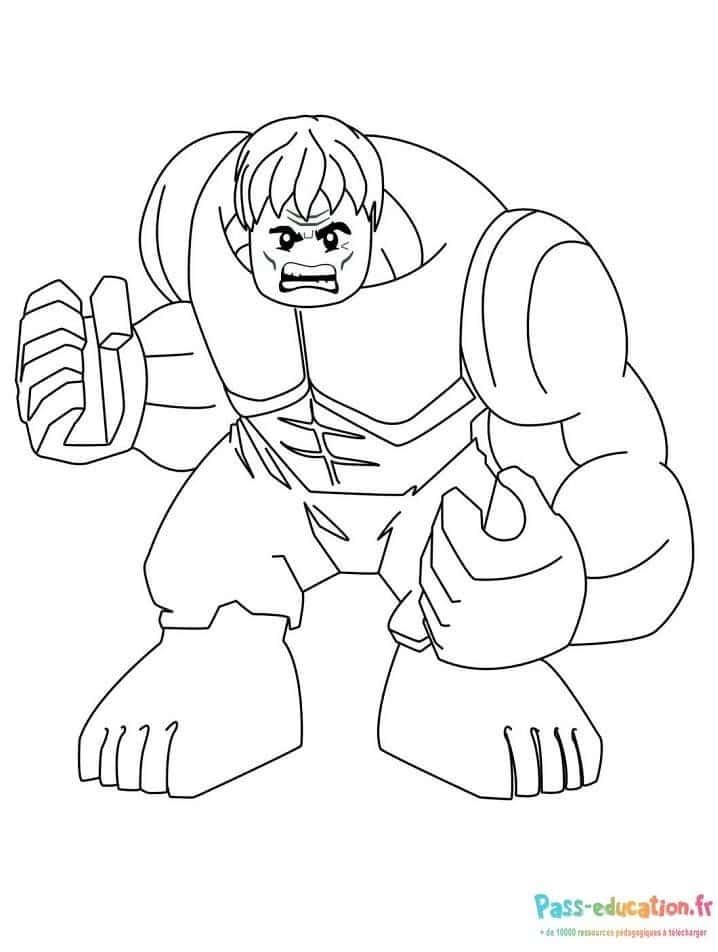 Coloriage Hulk en colère à imprimer et colorier