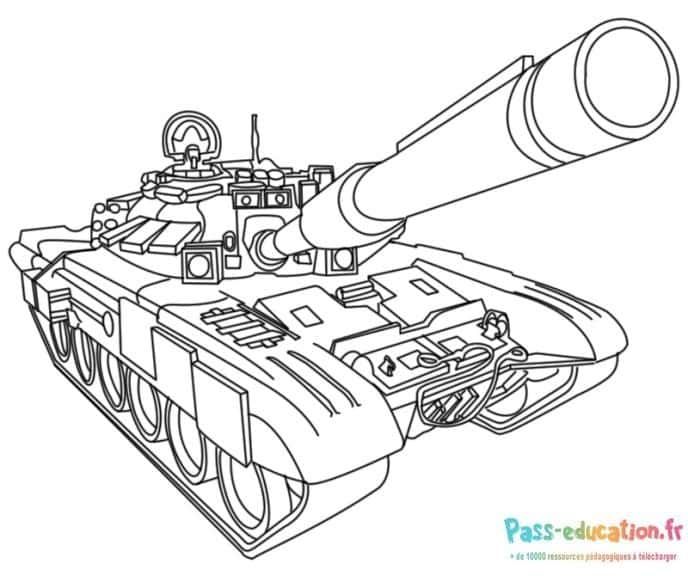 Coloriage Char d'assaut à imprimer et colorier