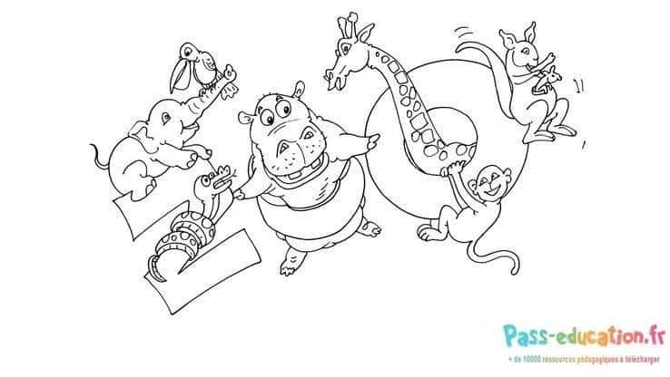 Coloriage Animaux rigolos à imprimer et colorier