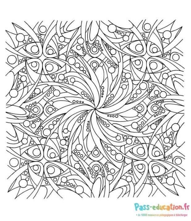 Coloriage Motifs abstraits à imprimer et colorier