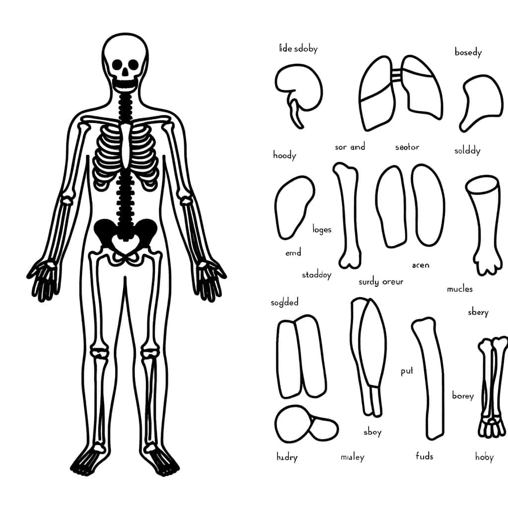 Coloriage Anatomie humaine à imprimer et colorier