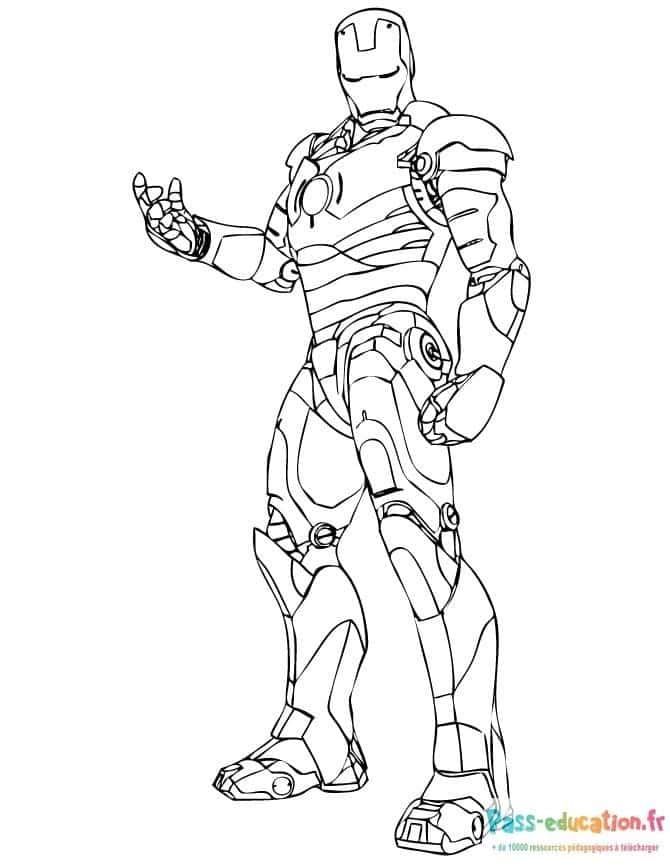 Coloriage Armure de super-héros à imprimer et colorier