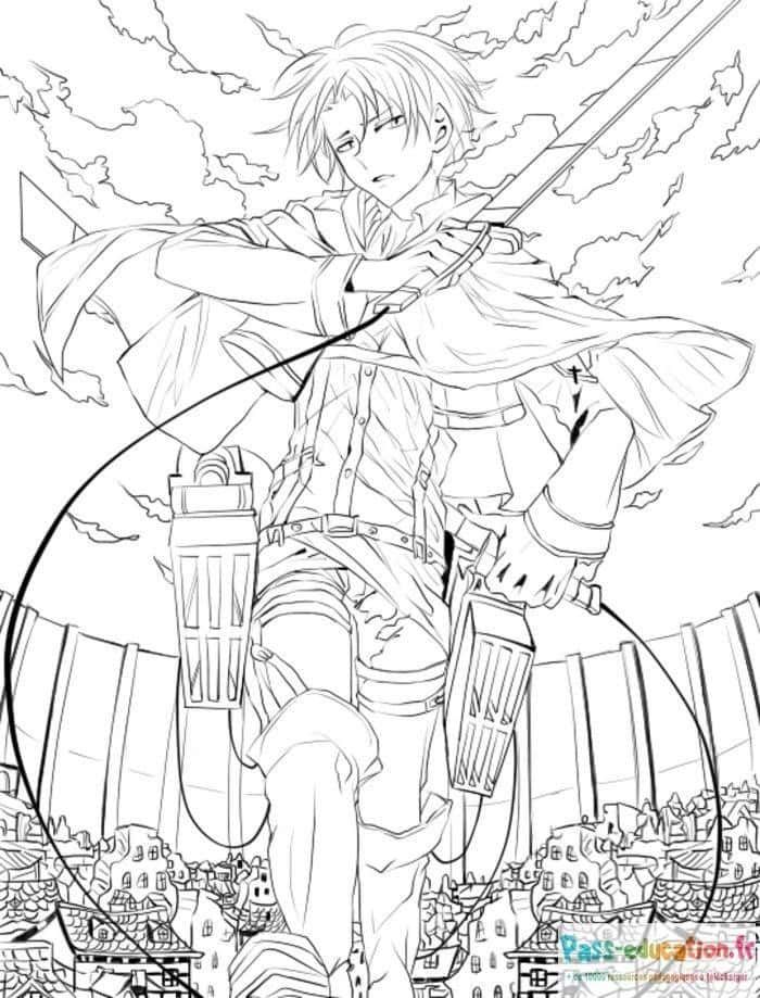 Coloriage Attaque sur la ville à imprimer et colorier