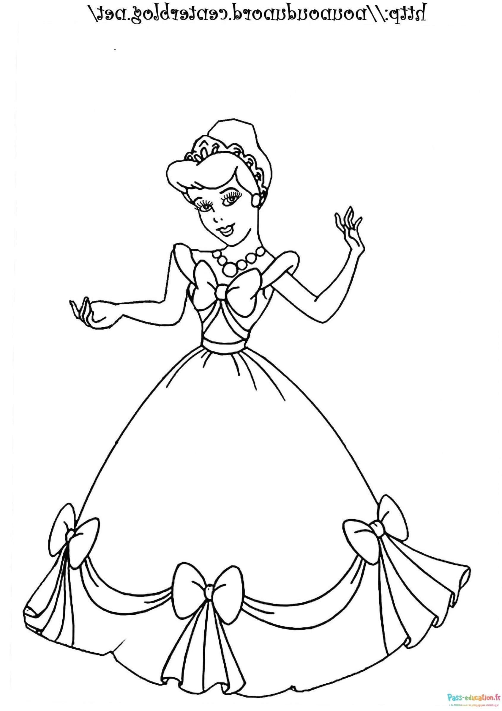 Coloriage Princesse élégante à imprimer et colorier