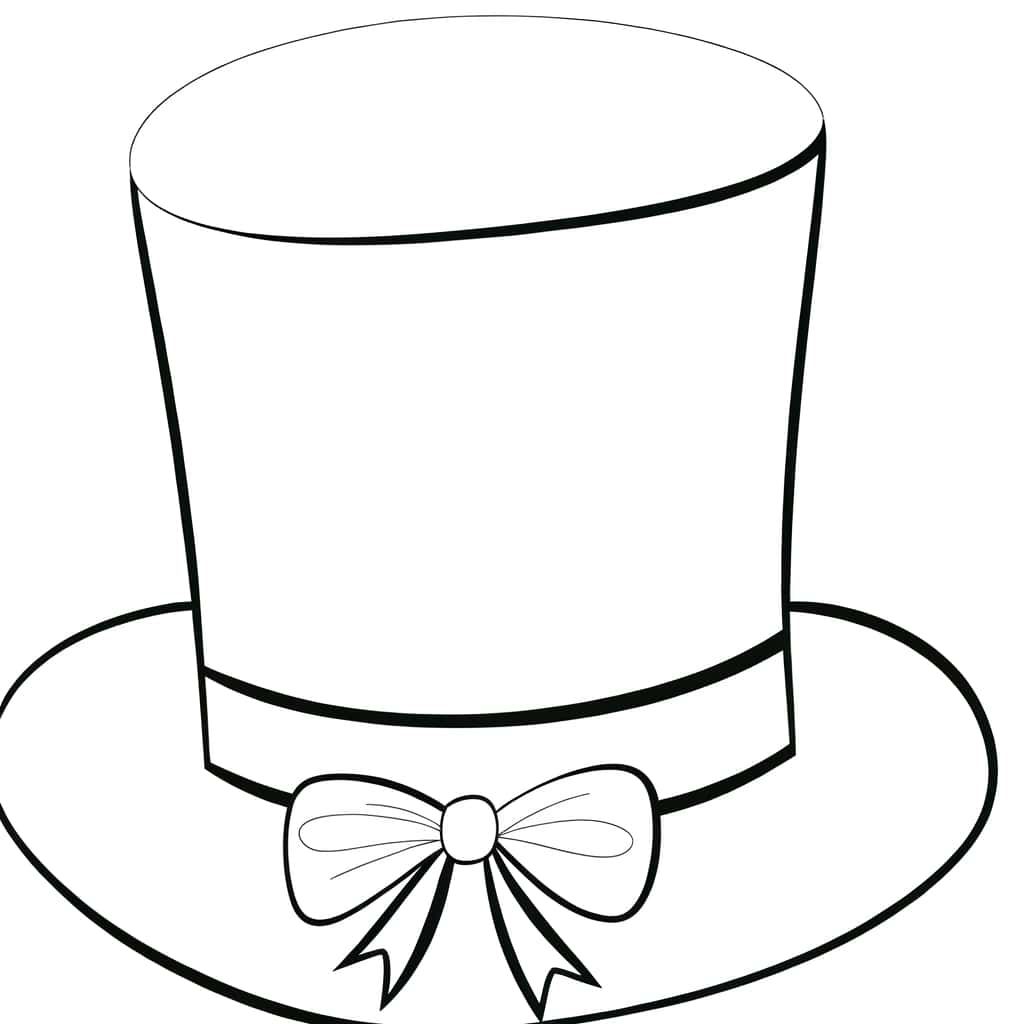 Coloriage Chapeau haut-de-forme à imprimer et colorier