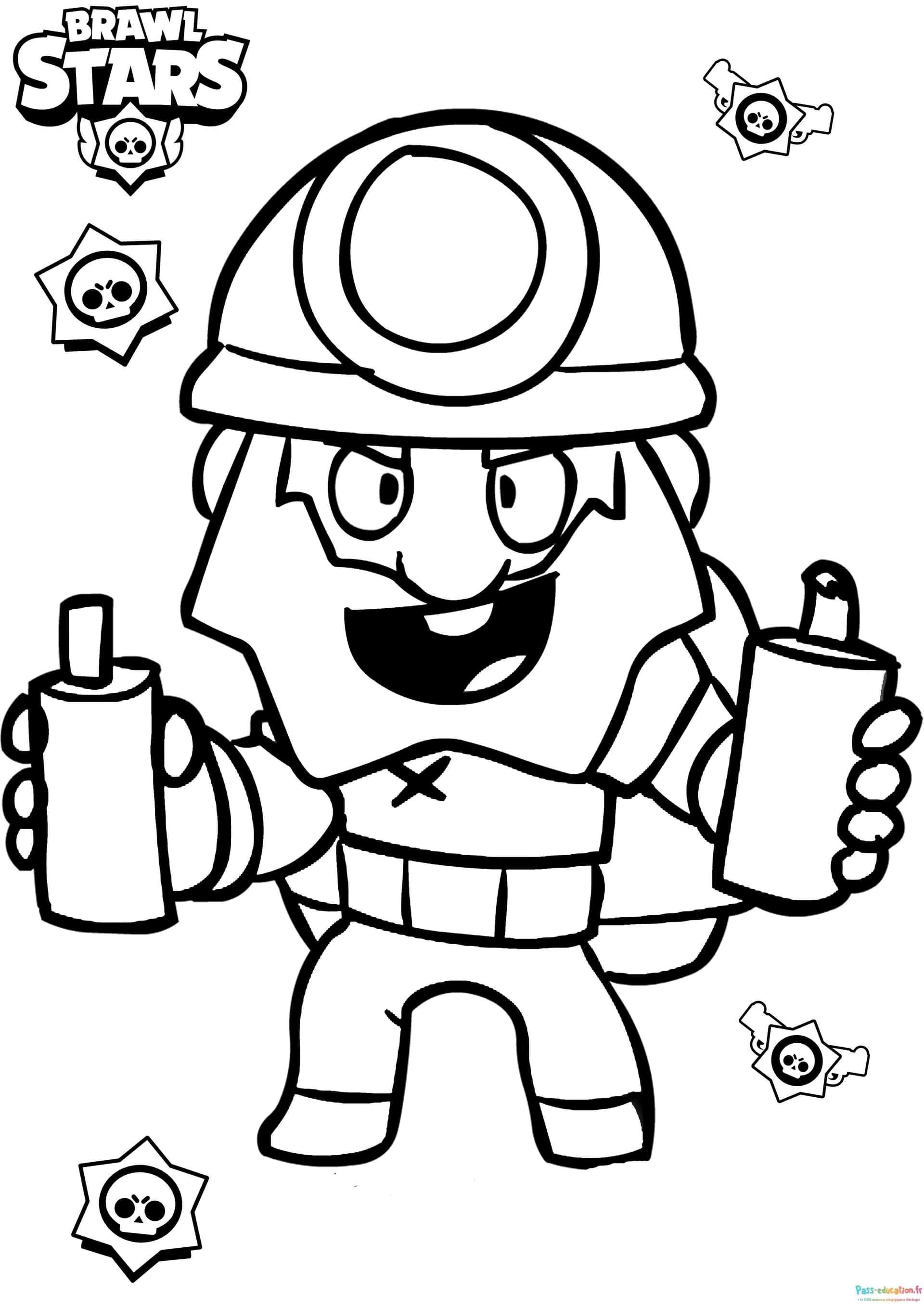 Coloriage Dynamike de Brawl Stars à imprimer et colorier