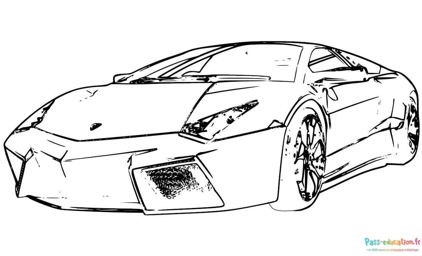 Coloriage Voiture sportive à imprimer et colorier