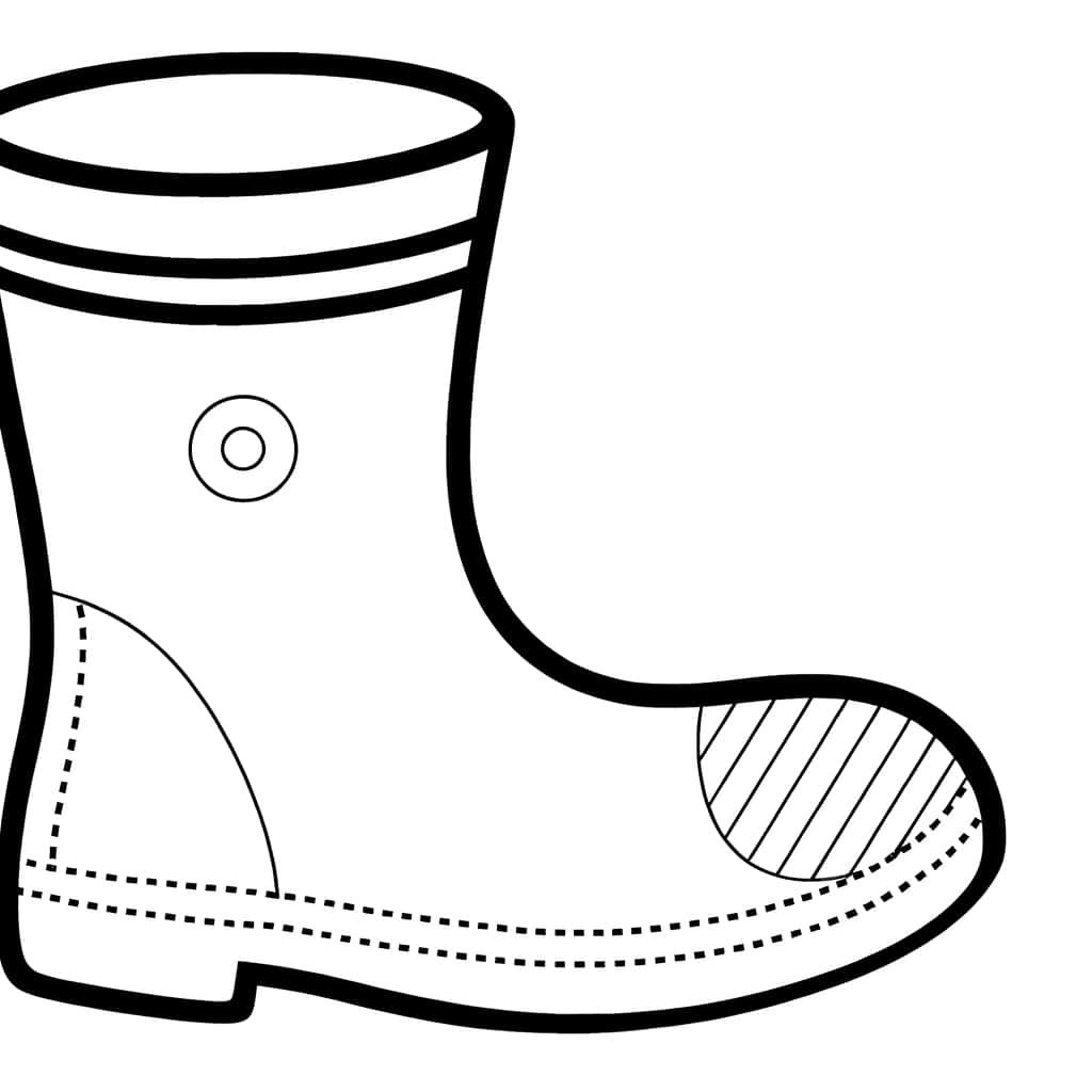 Coloriage Botte de pluie à imprimer et colorier