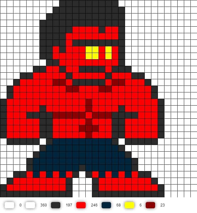 Coloriage Super-héros rouge à imprimer et colorier