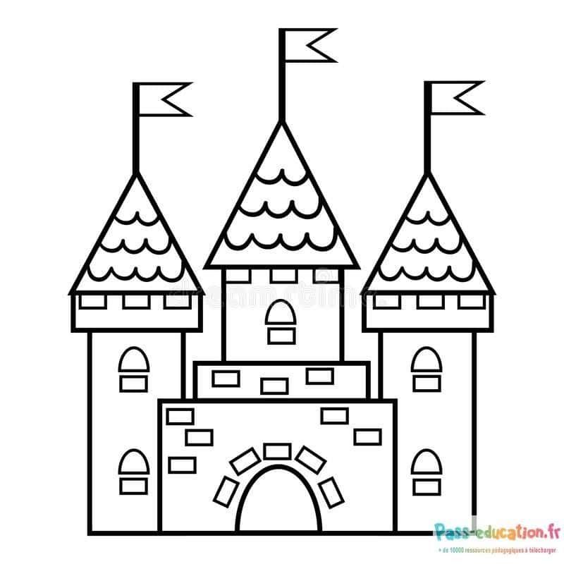 Coloriage Château féerique à imprimer et colorier