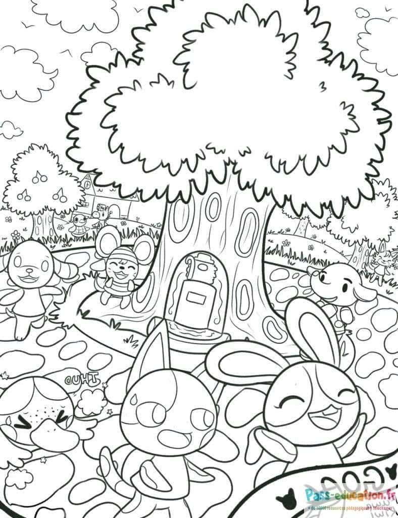 Coloriage Animal Crossing à imprimer et colorier