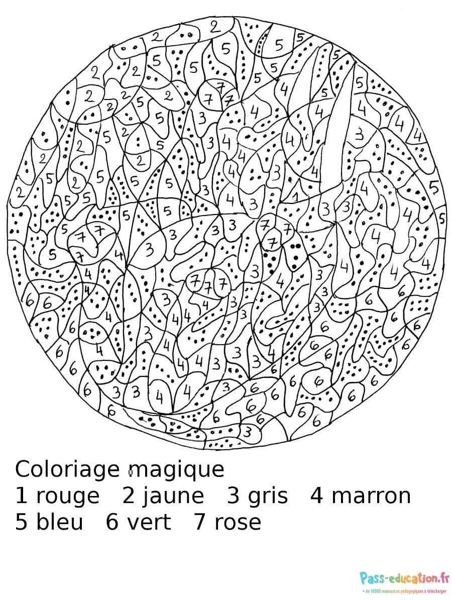 Coloriage Mandala numéroté à imprimer et colorier