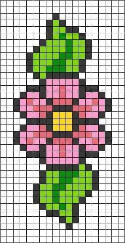 Coloriage Fleur pixelisée à imprimer et colorier