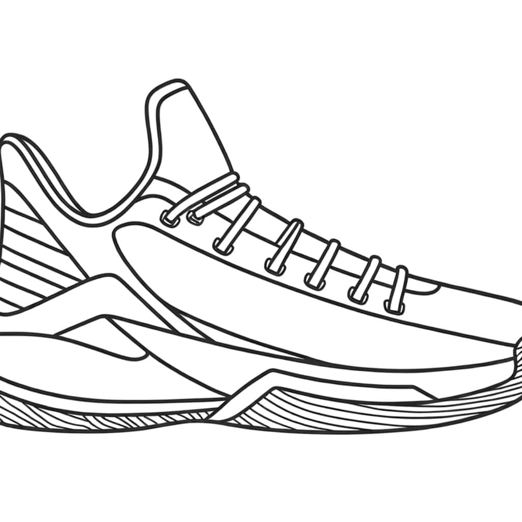 Coloriage Chaussure de sport à imprimer et colorier