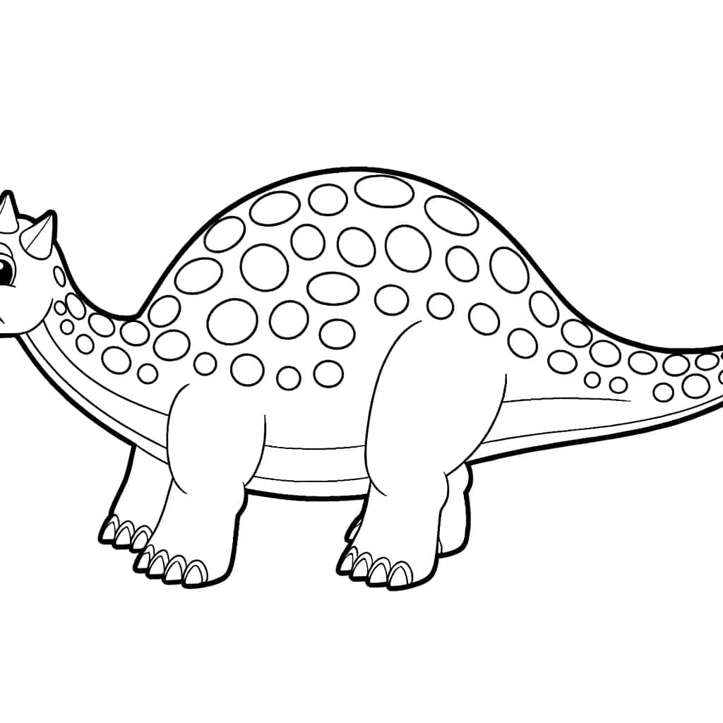 Coloriage Dinosaure paisible à imprimer et colorier