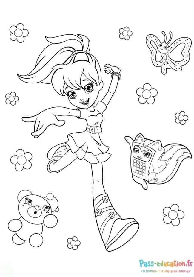 Coloriage Polly Pocket danse à imprimer et colorier