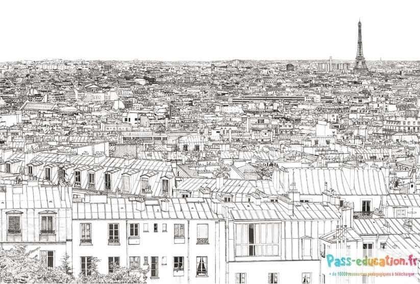 Coloriage Paris à colorier à imprimer et colorier
