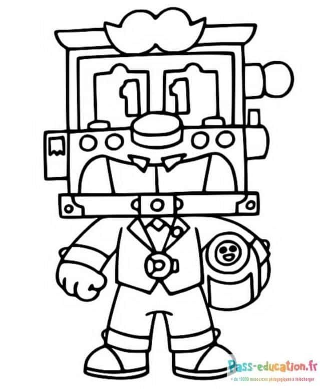 Coloriage Conducteur de train à imprimer et colorier