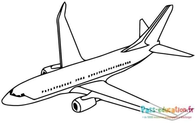 Coloriage Avion à réacteurs à imprimer et colorier
