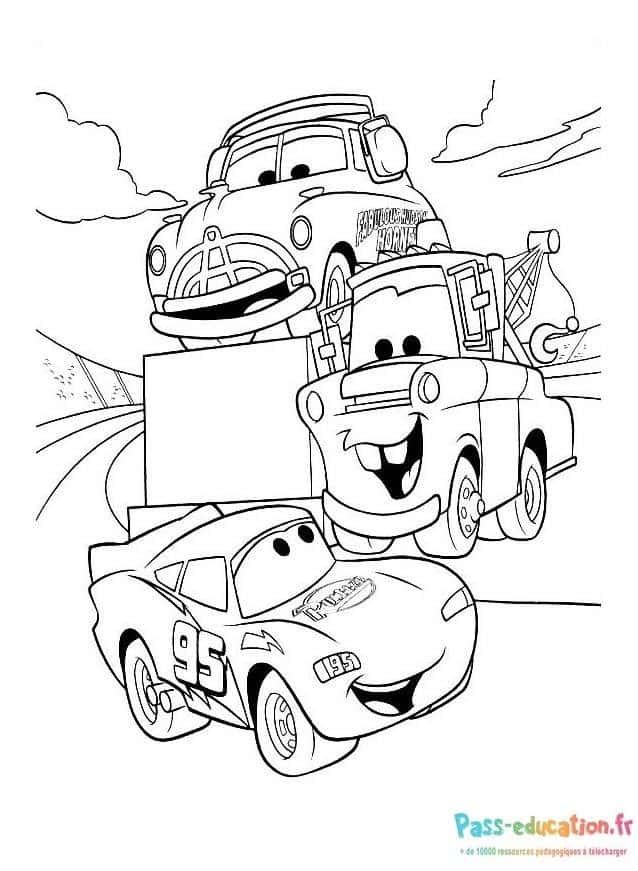 Coloriage Courses de voitures à imprimer et colorier