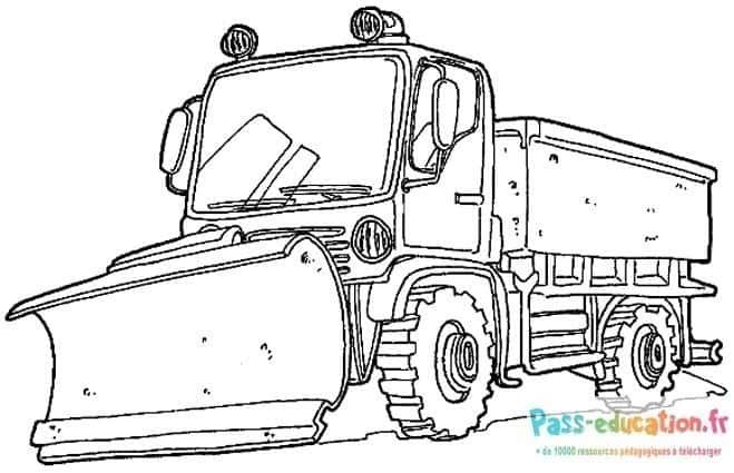 Coloriage Camion benne à imprimer et colorier