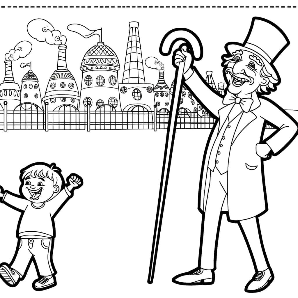 Coloriage Charlie et la Chocolaterie à imprimer et colorier