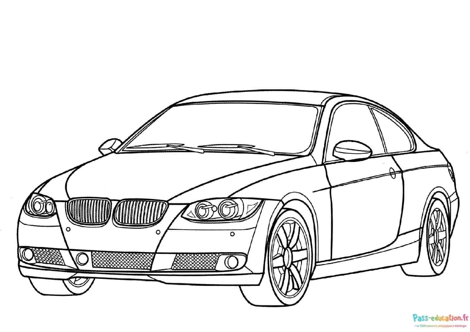 Coloriage Berline sportive à imprimer et colorier