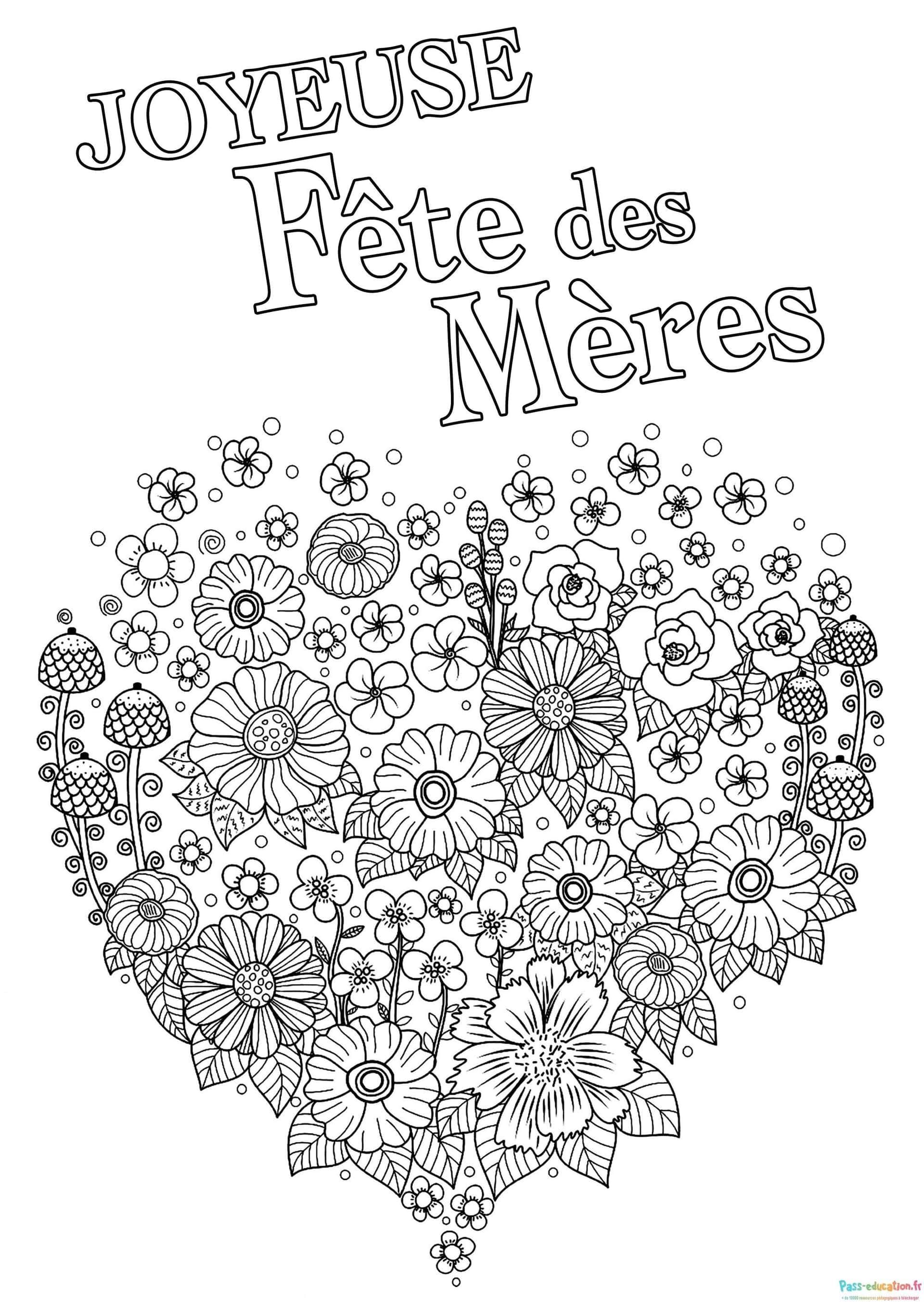 Coloriage Fête des Mères à imprimer et colorier
