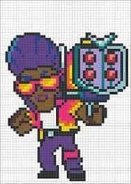 Coloriage Brawler avec Boombox à imprimer et colorier