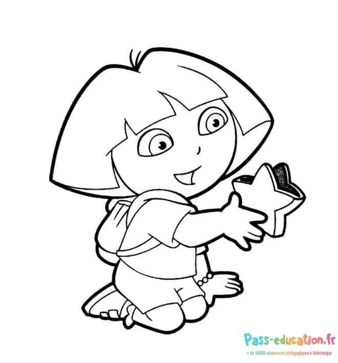 Coloriage Dora l'exploratrice à imprimer et colorier