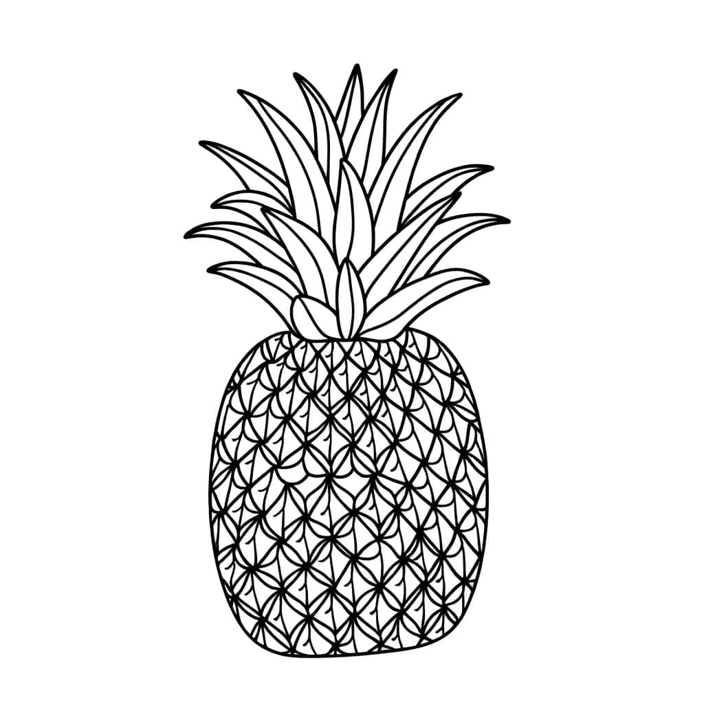 Coloriage Ananas à imprimer et colorier