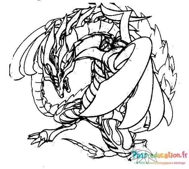 Coloriage Dragon de combat à imprimer et colorier